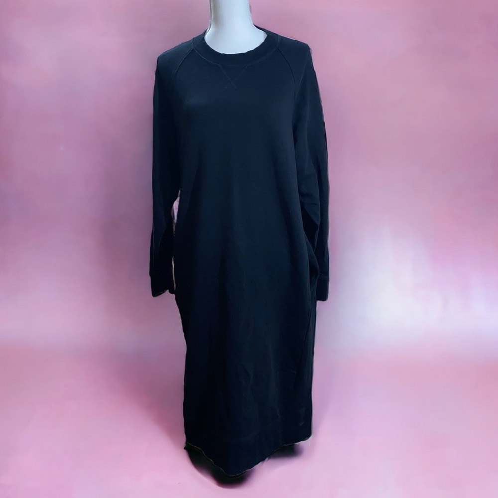 COS Womens Ladies Black Midi Sweatshirt Dress